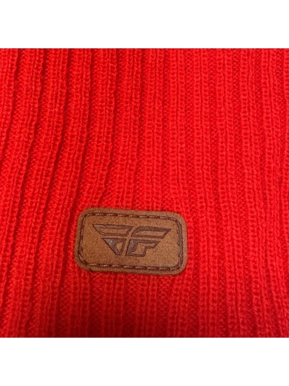 FLY Racing Slouch Ribbed Beanie One Size Red NWT - Picture 4 of 4